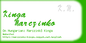 kinga marczinko business card